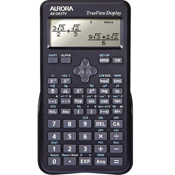 Aurora AX595TV Black Dot Matrix Scientific Calculator